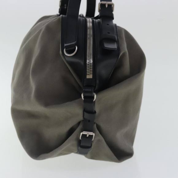 SAINT LAURENT Shoulder Bag Canvas Leather Gray Black Silver Auth bs19151 - Picture 5 of 16